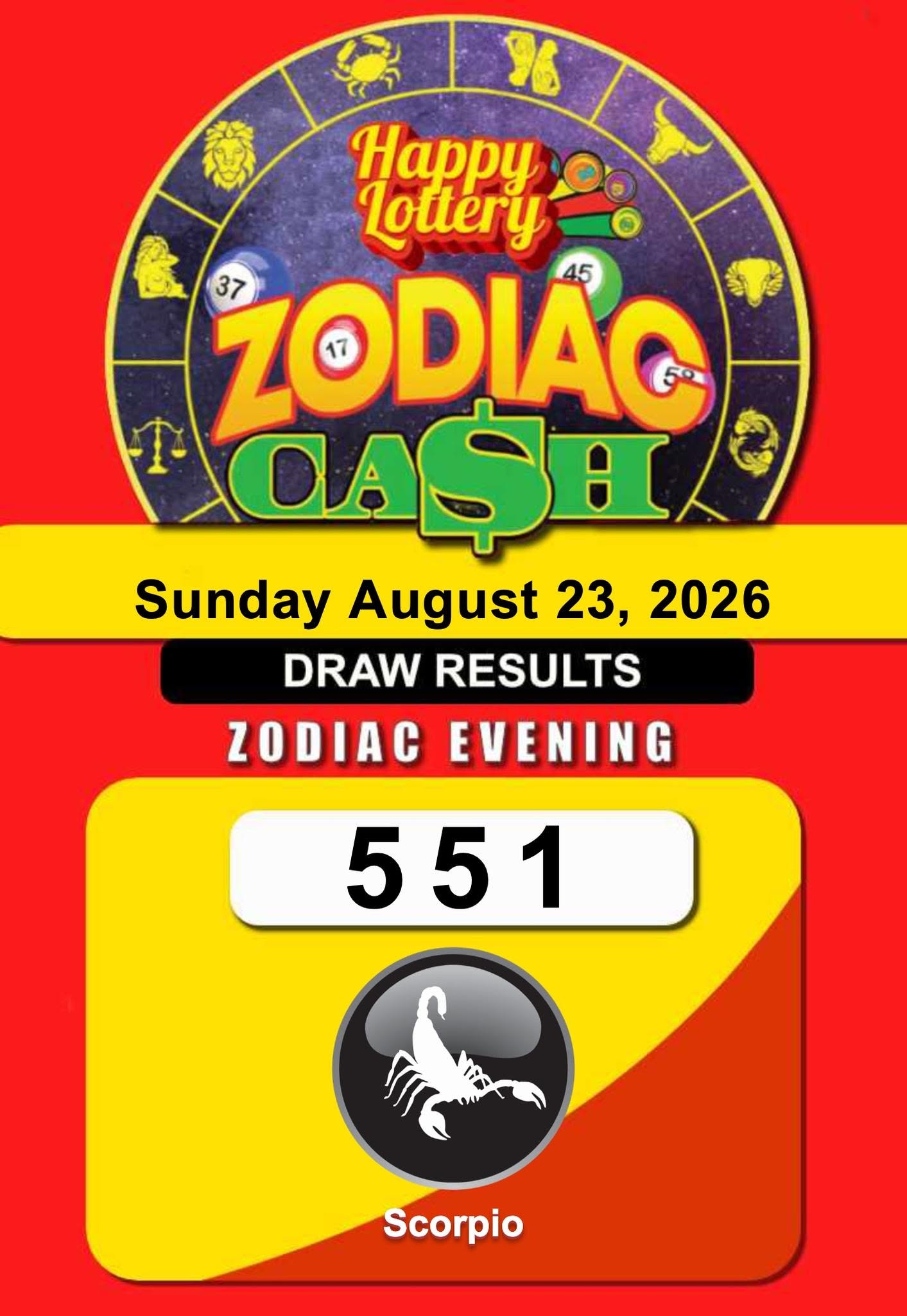 ROBBIES LOT AUG 23 ZODIAC EV