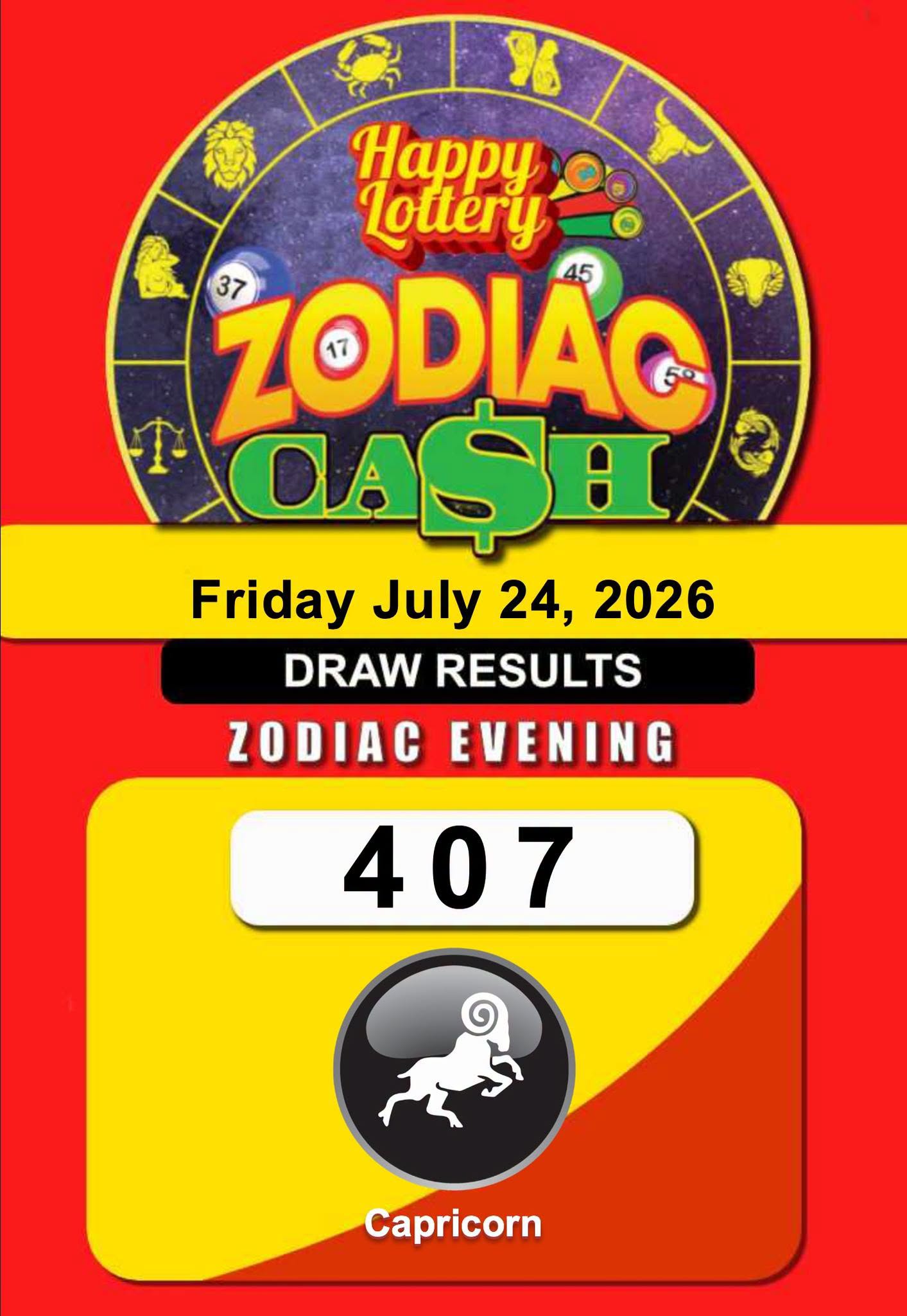 ROBBIES LOT JUL 24 ZODIAC EV