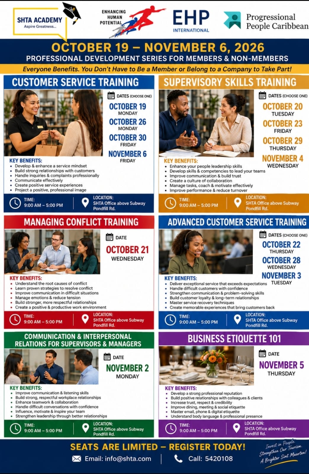 SHTA Academy October 2026 Trainings